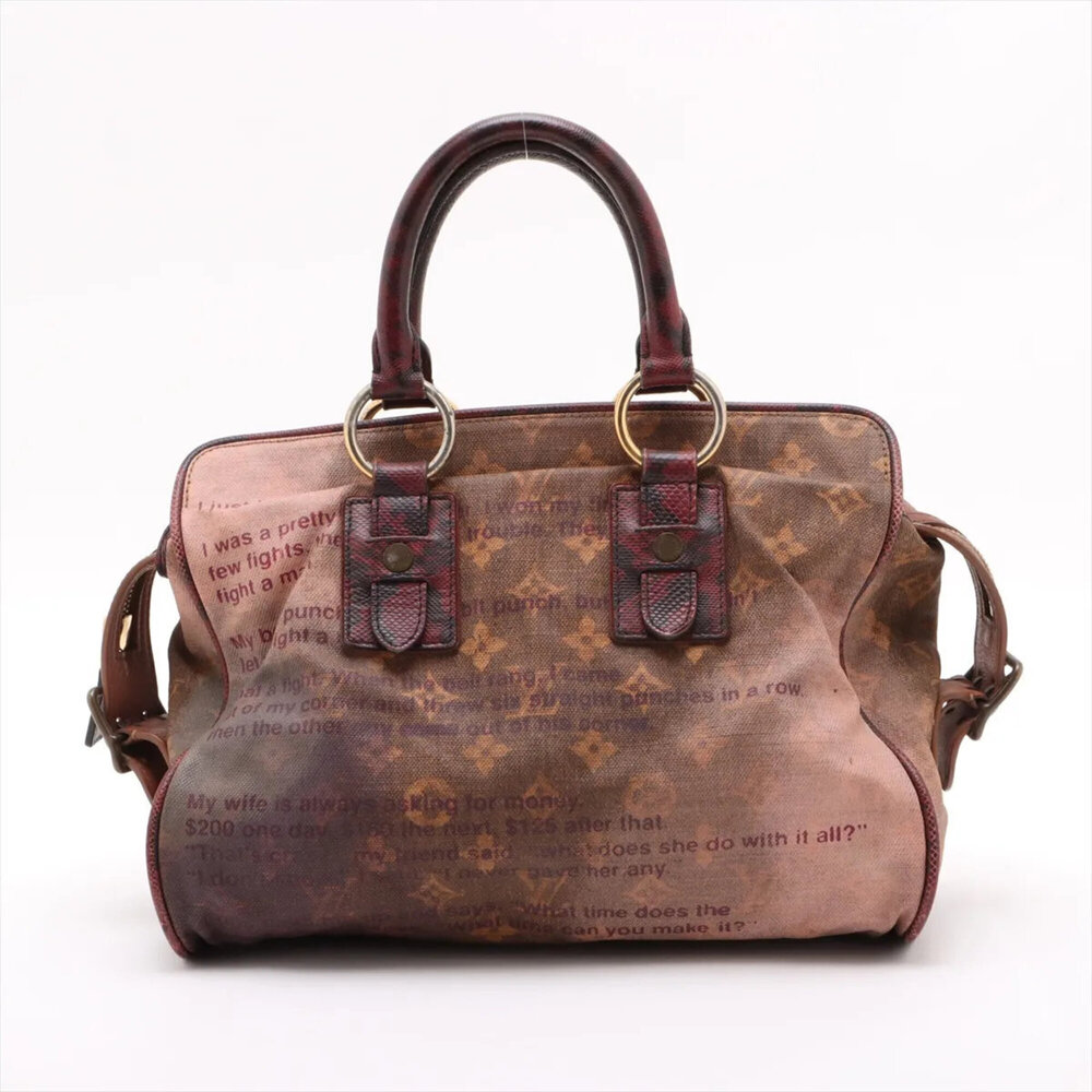 LOUIS VUITTON Brown Monogram Leather Tote Bag